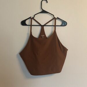 COPY - Old Navy Active Cocoa PowerSoft Light Support Longline Bra - XXL